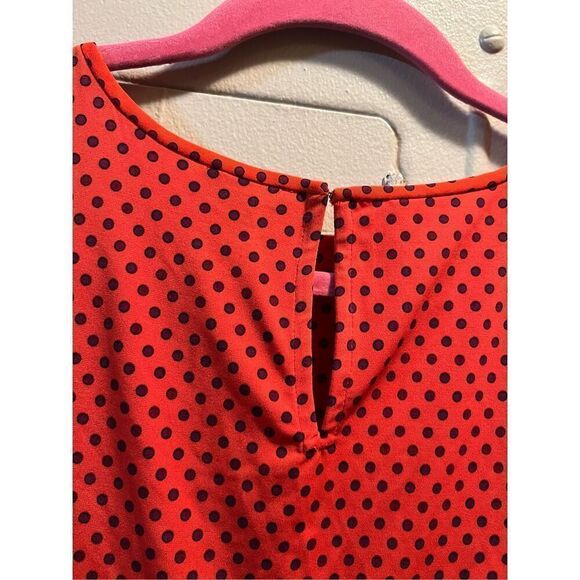 Ann Taylor Red Polka Dot Top Woman’s Size Medium - Picture 9 of 9